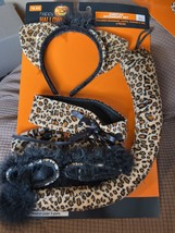 Halloween Cheetah Accessory Kit - Headband, Cuffs, Chokers, Tail - £7.81 GBP