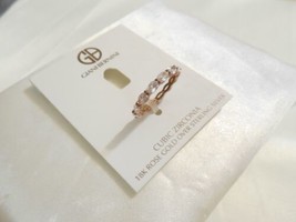 Giani Bernini 18k size 8 Rose Gold Sterling Silver Eternity Band Ring K665 $110 - £38.72 GBP