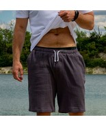 size L , Comfortable gray men&#39;s Сotton Shorts, lounge shorts, Great gift... - $52.00