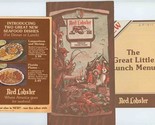 Group of 3 Red Lobster Restaurant Souvenir Menus 1977 - $28.68