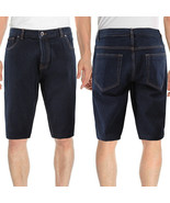 Men&#39;s Cotton Premium Quality Regular Fit Casual Jean Dark Blue Denim Shorts - $39.49 CAD