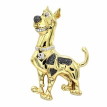 Hommes 1.3CT Simulé Diamant Scooby-Doo Dog Pendentif 14K Argent Plaqué or Jaune - $617.43