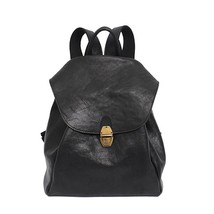 SC Retro Flap Backpack For Women Genuine Leather Shoulder Bag Female Real Leathe - £127.75 GBP