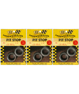3pr 1965 K&amp;B Aurora 1:24 Slot Car Pit Stop Parts 1 1/8&quot; GERMAN SLICK TIR... - $379.94 MXN