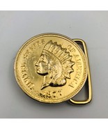 United States Of America 1877 Indian Head Penny Golden Belt Buckle 1.75&quot;... - £10.58 GBP