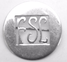 Leonore Doskow RETRO Sterling  Antique Brooch Handmade Monogram FSL 1930s - $937.23 MXN
