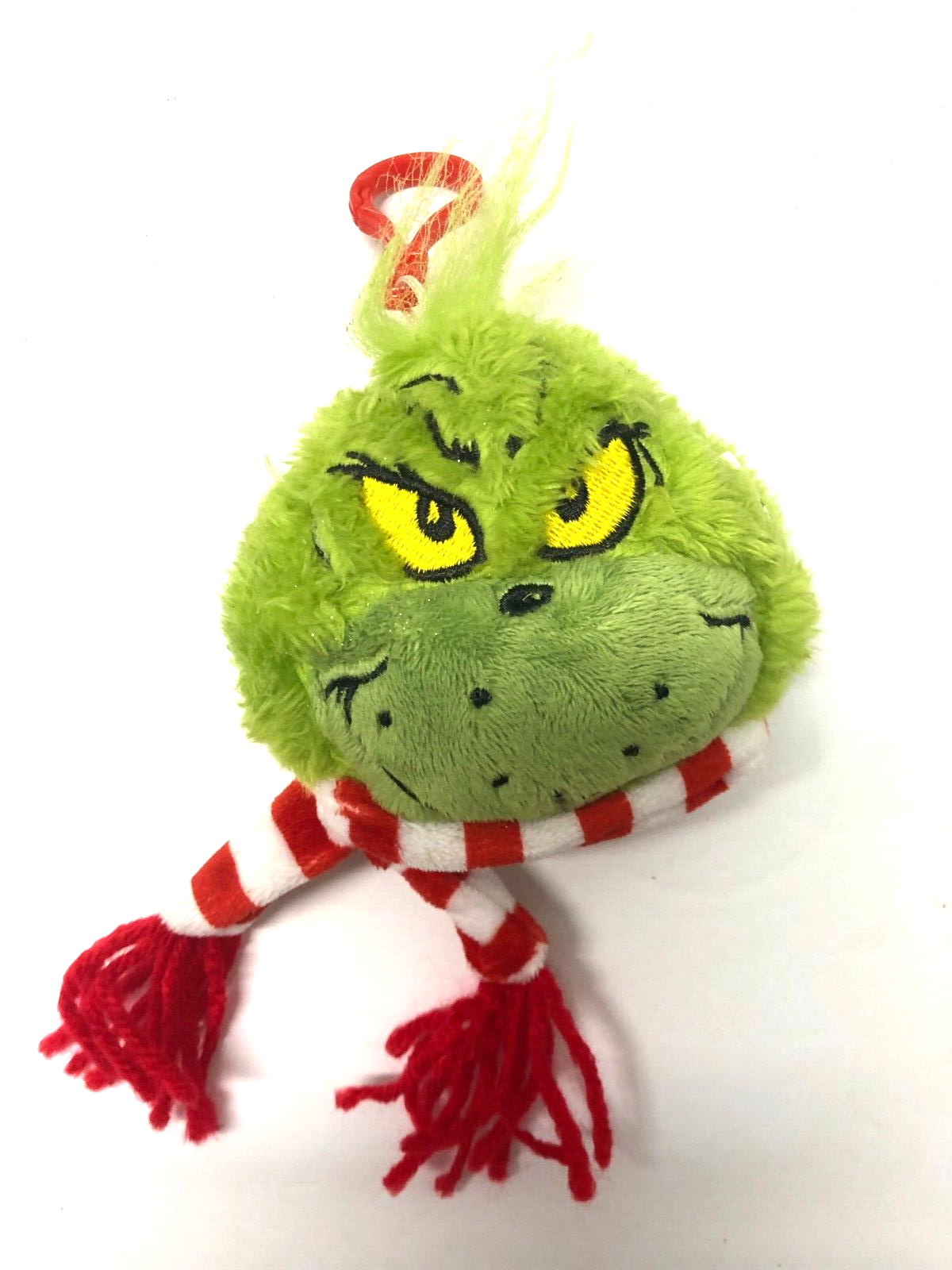 Grinch That Stole Christmas with Scarf Plush Face Clip - $4.95
