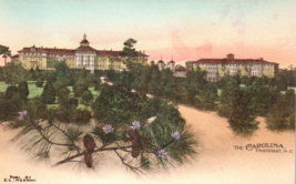 Pinehurst North Carolina Hotel Albertype Hand Colored Postcard - $9.74