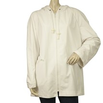 Vivaldi White Zipper Front Lightweight Trench Hooded Jacket size XL - $113.85