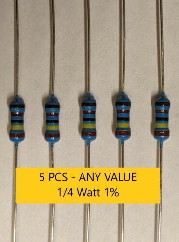 Primary image for Carbon film resistor 1/4 W 1% blue- 3600 3.6k  ohms  - Qty 5/10/20 - Mr Circuit