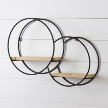 Circles Wall Shelf in wood and metal - $69.99