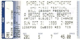 Bridge School Benefit Neil Young Concert Ticket Stub October 31 1999 - £26.96 GBP