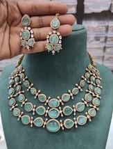 VeroniQ Trends-Manish Malhotra Inspired Necklace in Faux Zambian Emeralds - £275.72 GBP