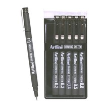 Artline Drawing System Pen Black (Wallet of 6) - £30.66 GBP