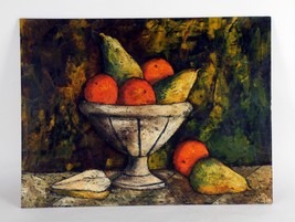 &quot; Bol De Fruit &quot; Par J.Marque, Nature Morte, Huile Peinture Sur Planche, 18x24 - £1,704.99 GBP