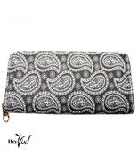 Black White Paisley Print Zip Wallet Clutch Easy to Hold &amp; Carry 8 x4&quot; -... - £16.65 GBP