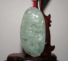 3&quot; China Certified Nature Nephrite Hetian Jade Luck Dragon Hand Carved P... - £77.43 GBP