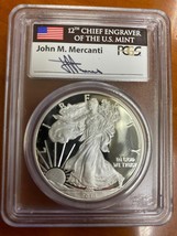 2013-W S$1 Silver American Eagle Proof Graded by PCGS as PR70DCAM Mercanti - £159.12 GBP