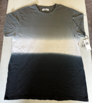 Mister NY Men&#39;s Cotton 3 Part Dip Dye T-Shirt Grey/White/Black-2XL - £19.91 GBP