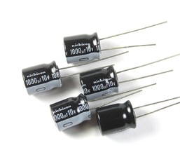 10pcs Nichicon HM 1000uf 10v 105C Radial Electrolytic Capacitor  Low ESR  - $10.75