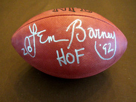 LEM BARNEY # 20 HOF 92 DETROIT LIONS SIGNED AUTO VTG TAGLIABUE NFL FOOTB... - $197.99