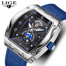 Men&#39;S Watches Luxury Square Quartz Wristwatch Waterproof Luminous Watch ... - $33.25