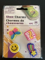 New Shoe Charms Happy Have a Nice Day Stars 4 PCs - £3.85 GBP