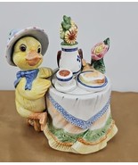 Vintage Fitz &amp; Floyd Somerset Figural Anthropomorphic Duckling Lidded Su... - $50.48 CAD