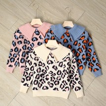 RH Kids Girls Winter Pullover Knit Sweater Lapel Collar Warm Coat 3-9Y R... - $28.99