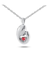 October w/ Opal Stainless Steel Pendant/Necklace Funeral Cremation Urn - $84.24 CAD