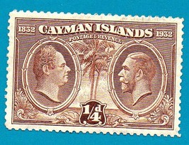 Cayman Islands (Mint) Stamp (1932) King William IV &amp; King George V  Scot... - $2.99