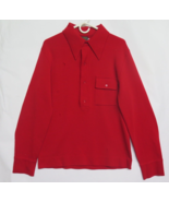 Vtg Sir Pendleton Mens 70s Red Zephyr Wool Sz M Red Pullover Shirt Holes... - $71.19