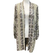 Earthbound Trading Women’s Boho Floral Kimono Hip Length Green Brown Siz... - £20.91 GBP