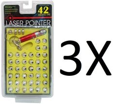 42-Head Keychain Laser Pointer Kit Batteries Included (set of 3) - $26.75