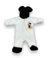 Vtg Obion Disney Infant One Piece Jumper Fuzzy Mickey &amp; Friends Hood Ear... - £30.69 GBP