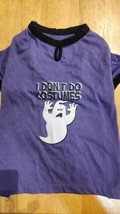 Dog T-SHIRT “I Don&#39;t Do Costumes” Purple White Ghost Small Pet Halloween - £7.85 GBP