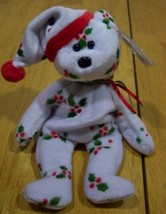 Ty Beanie Baby 1998 Holiday Holly Teddy Bear 8&quot; Plush Stuffed Animal Toy New - £11.86 GBP