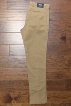 Hugo Boss Men Kaito Slim Fit Stretch Cotton Med Beige Khaki Chino Pants 34R - $64.13