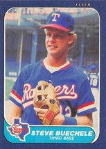 1986 Fleer #558 Steve Buechele RC Rookie Card Texas Rangers ⚾ - £0.69 GBP