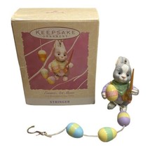 Vintage 1994 Hallmark Keepsake Ornament Easter Art Show Bunny Rabbit Painting - £5.58 GBP