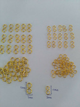 150Pcs Infinity Symbol S Hook Gold Metal Connector Finding Clasp Pendant... - $7.33+