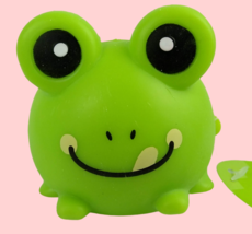 Frog Squishy Toy Figure Squeezable Toad Happy Go Fluffy Sand Buddies Easter Kids - £19.61 GBP