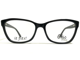 Chic Eyeglasses Frames Candice Black Cat Eye Full Rim 57-17-145 - £36.55 GBP