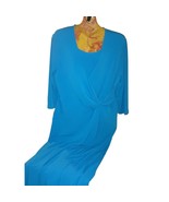 Serengeti Catalog A-line Dress Women Size XL Blue Knotted Waist Long Sleeve - £13.00 GBP