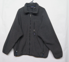 VTG PATAGONIA Rare Synchilla Full Zip Fleece Jacket 90s Made In USA Gray XL - $75.95