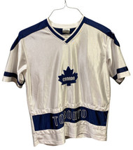 TORONTO CANADA Jersey Shirt Youth Size 16 Embroidered Maple Leaf Blue White - £11.18 GBP