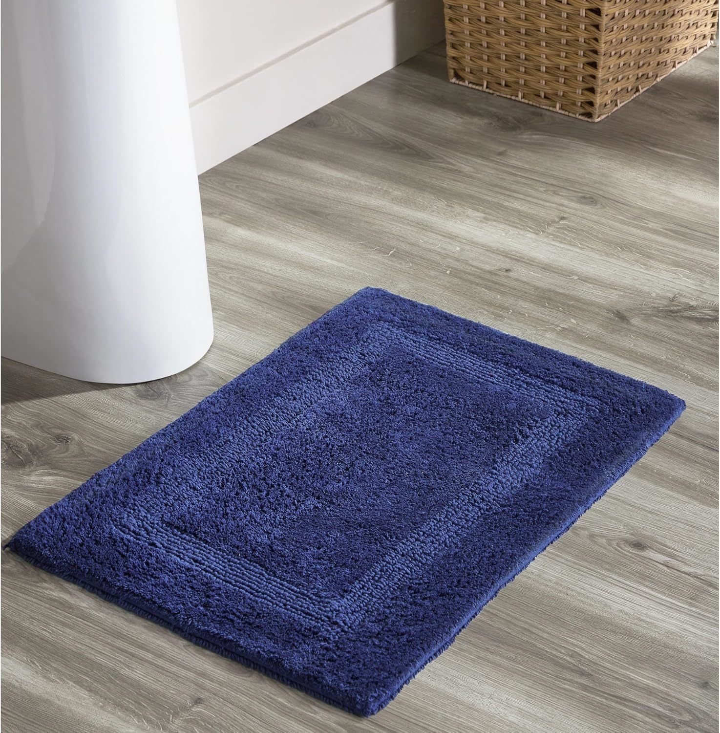 Better Trends Bathroom Rugs Navy Reversible Super Soft, Cotton Bathroom Rug - $32.99