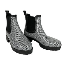 Jeffrey Campbell Cloudy Chelsea Plaid Rain Boots EU 38 US 7 - £39.84 GBP