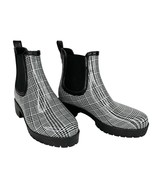 Jeffrey Campbell Cloudy Chelsea Plaid Rain Boots EU 38 US 7 - £39.54 GBP