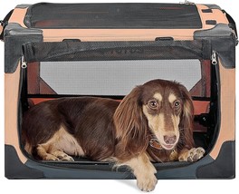 Collapsible Dog Crate, 20 Inch Portable Dog Crate For Car, Travel Soft Dog Crate - £40.45 GBP